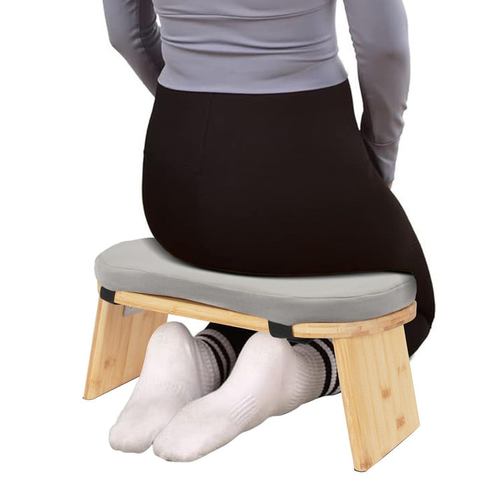 MINRS Meditationsbank klappbar Meditationshocker Holz Meditationsbank mit kissen Ergonomischer Gebet