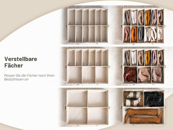 StorageWorks Aufbewahrungsboxen unter dem Bett, robuste Unterbett Aufbewahrungsbox für Kleidung, gro