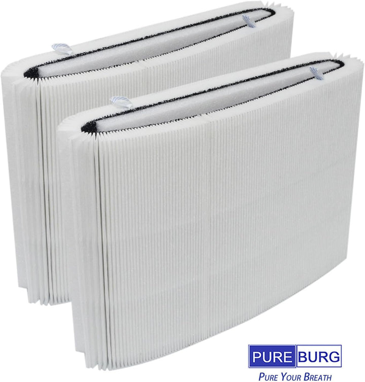 PUREBURG Ersatzfilter kompatibel mit BLUEAIR Blue Max 3450i Luftreinigern, 2er-Pack H13 HEPA Aktivko