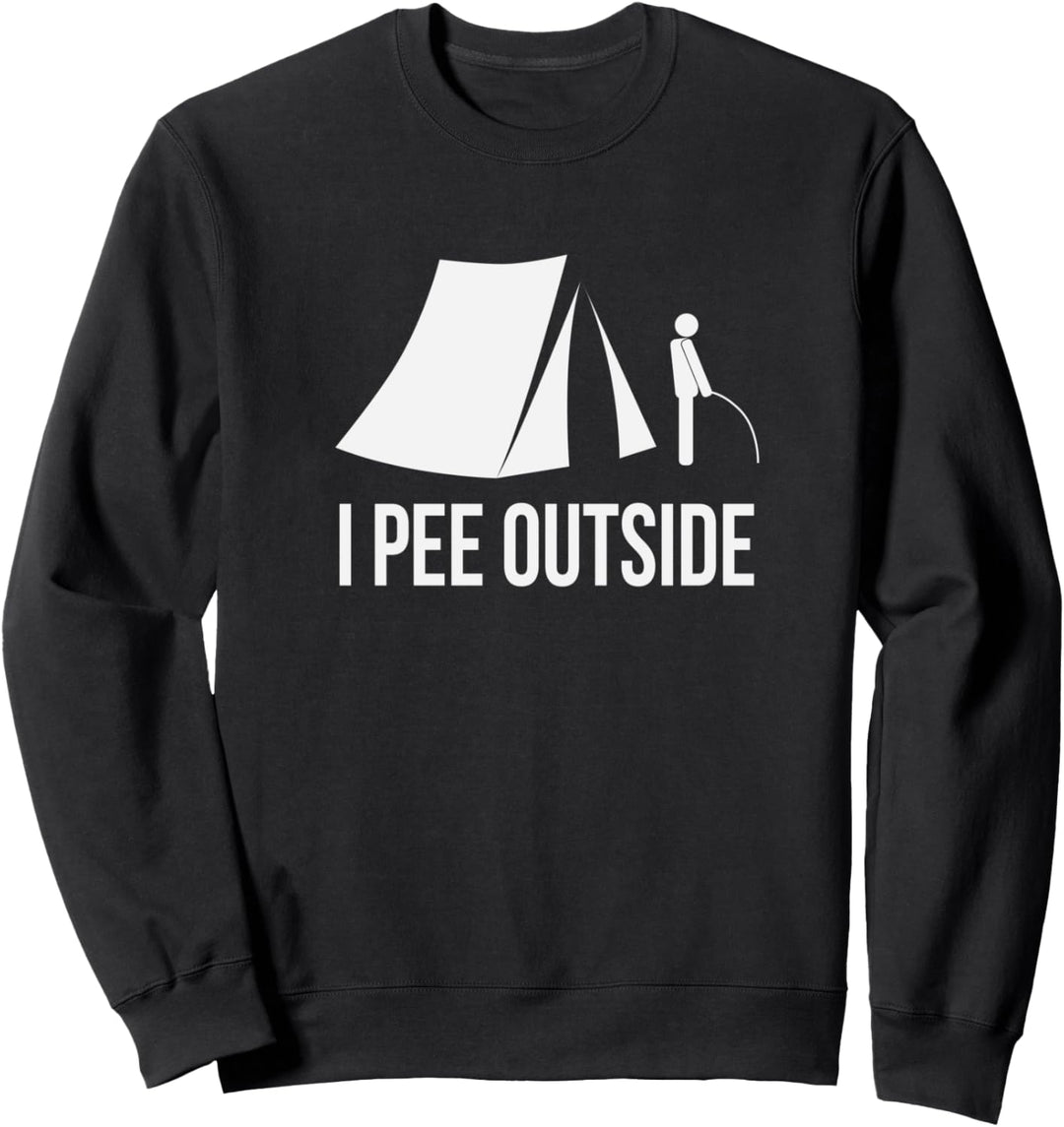 Funny I Pee Outside Camping Nature Sweatshirt