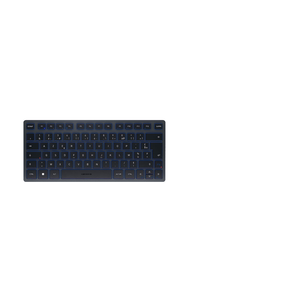 CHERRY KW 7100 Mini BT, Kompakte Multi-Device-Tastatur mit 3 Bluetooth-Kanälen, Französisches Layout
