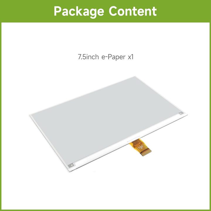 Waveshare 7.5 Inch E-Paper Raw Display Panel V2 800x480 Resolution 3.3V E-Ink Electronic Paper Scree