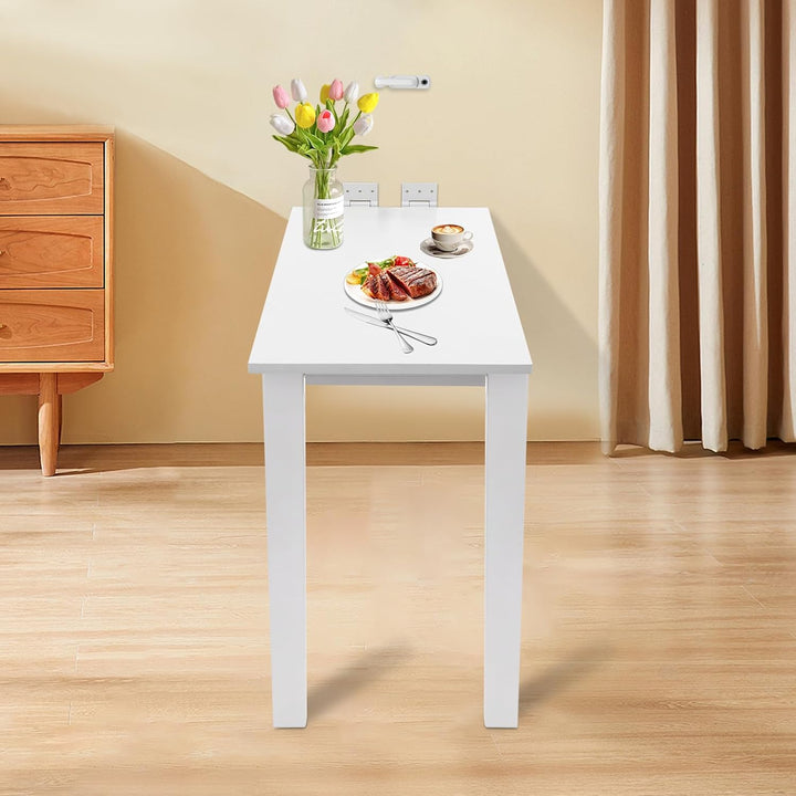 Wandmontierter Klapptisch mit Beinen, Klappbarer Esstisch aus Holz, Faltbarer Wandtisch für Kleine R