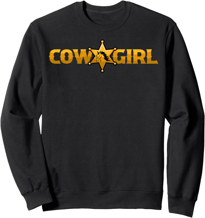 Horsegirl Abzeichen Westernreiten Pferde Reiter Rodeo Reiter Sweatshirt