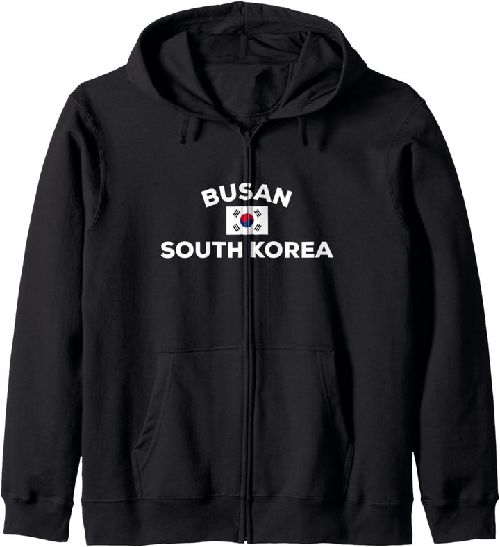 Busan South Korea Korean Flag City Kapuzenjacke