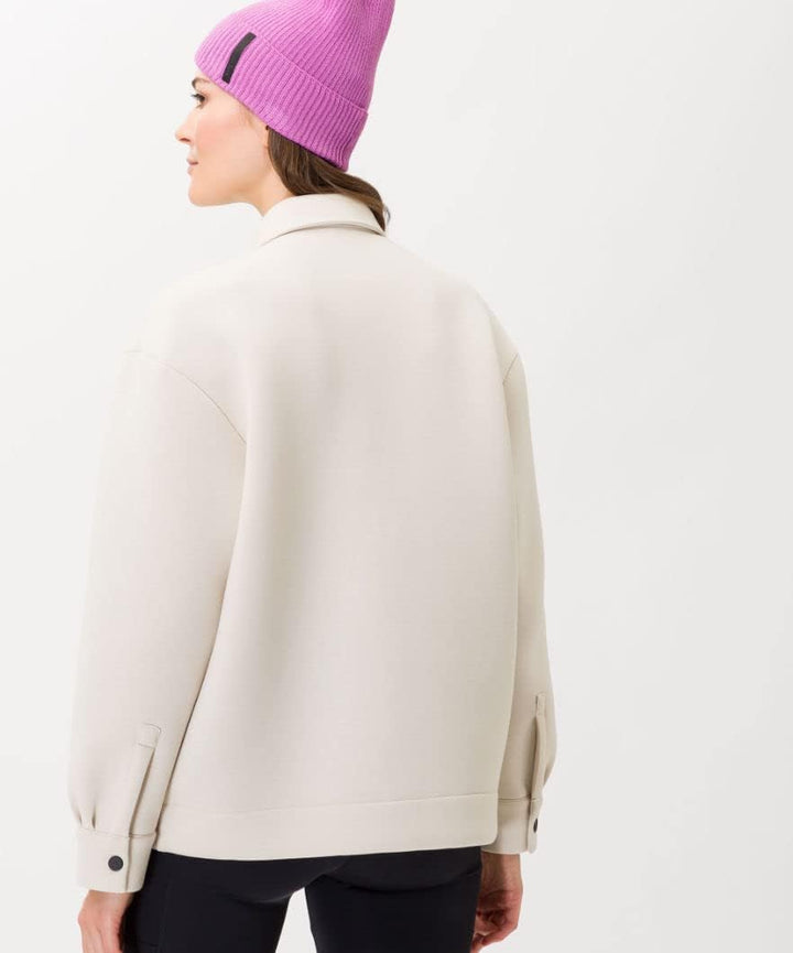 BRAX Damen Style Francy Lab Scuba Overshirt Übergangsjacke 36 Weiss (Shell 97), 36 Weiss (Shell 97)