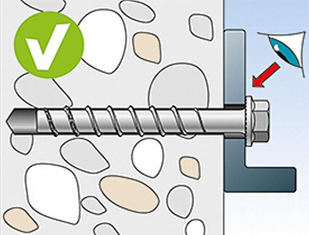 fischer UltraCut FBS II 10x90 35/25/5 US Sechskant, leistungsstarke Betonschraube für den Innenberei