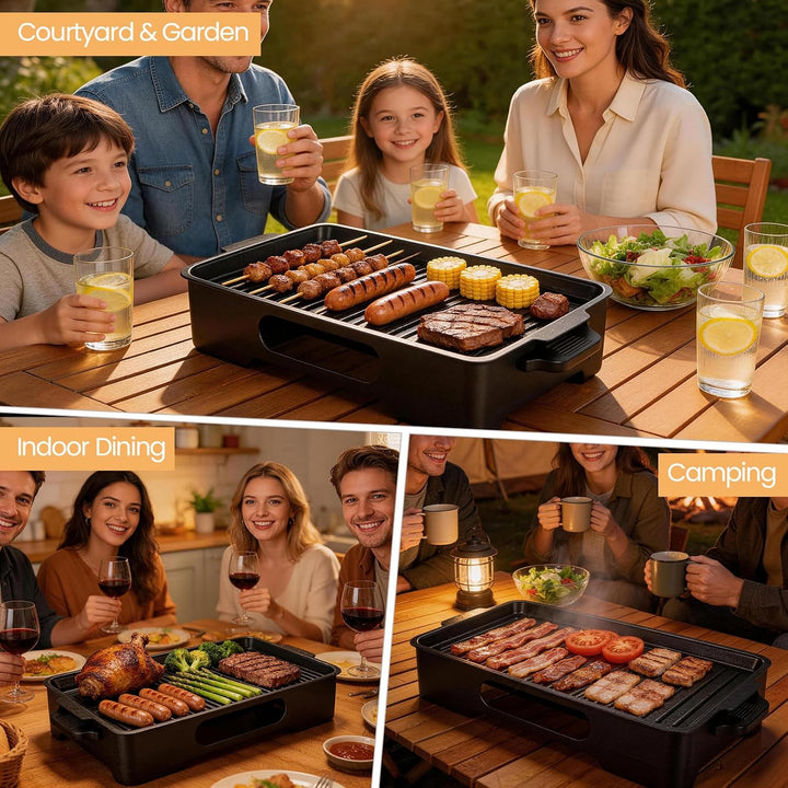 BBQ Warmhalteplatte Grillgut,Warmhalteplatte fürs Grillen & Essen,Warmhaltebehälter Grillgut Mit Ant