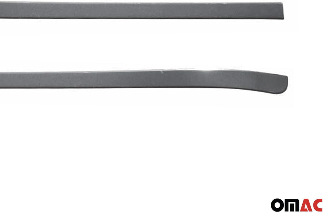 OMAC Kofferraumleiste Heckleiste kompatibel mit VW T5 2003-2015 Doppelheck Edelstahl Dunkel 2tlg T5