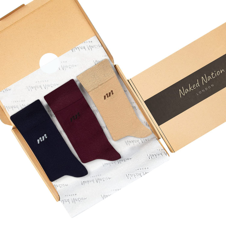 Naked Nation Premium Bambus Socken für Herren und Damen, 6 Paar Superweiches Top mit Komfortbund, Oh