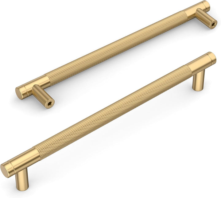 Amerdeco 10 Stück Champagner Bronze Schrankgriffe 192mm Lochabstand, Aluminium Griffe für Küchenschr