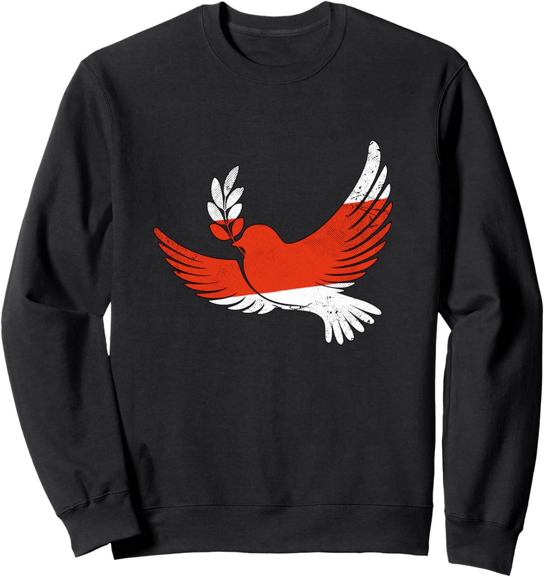 Vintage Belarus Weiss Rot Weiss Weissrussisch Frieden Geschenk Sweatshirt