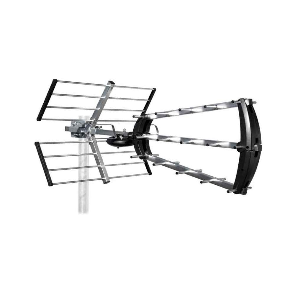 METRONIC 415044 Aussenantenne + 4G-Filter HDMI, silberfarben Antenne 26 dB + 4G-Filter, Antenne 26 d