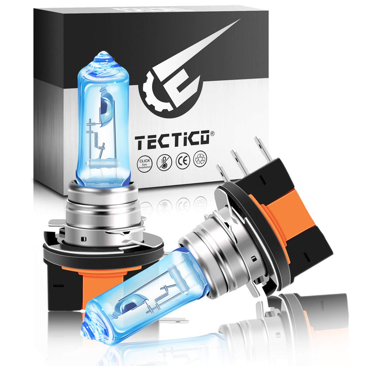 TECTICO H15 Halogen Birne 12V 15/55W Warmweiss +130% Ultra Heller Tagfahrlicht Fernlicht Abblendlich