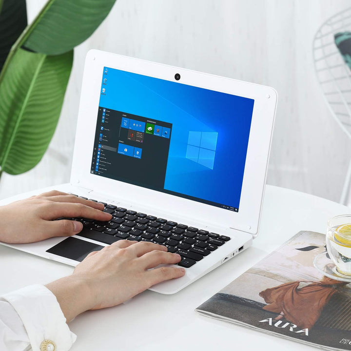 Bigmachine Computer Laptop Mini 10,1 Zoll 32 GB Windows 10 ultradünnes und leichtes Netbook Quad Cor