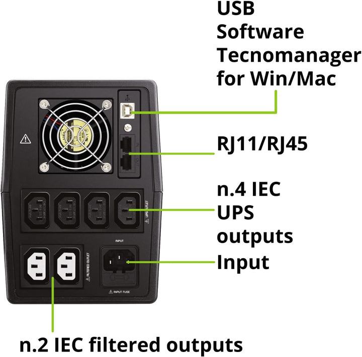 Tecnoware UPS ERA Plus 2600 VA/1820 W 6*IEC