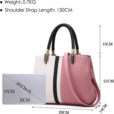 FANDARE Elegante Damen Umhängetaschen Schultertasche Frauen Handtasche PU Leder Wasserdicht für Büro