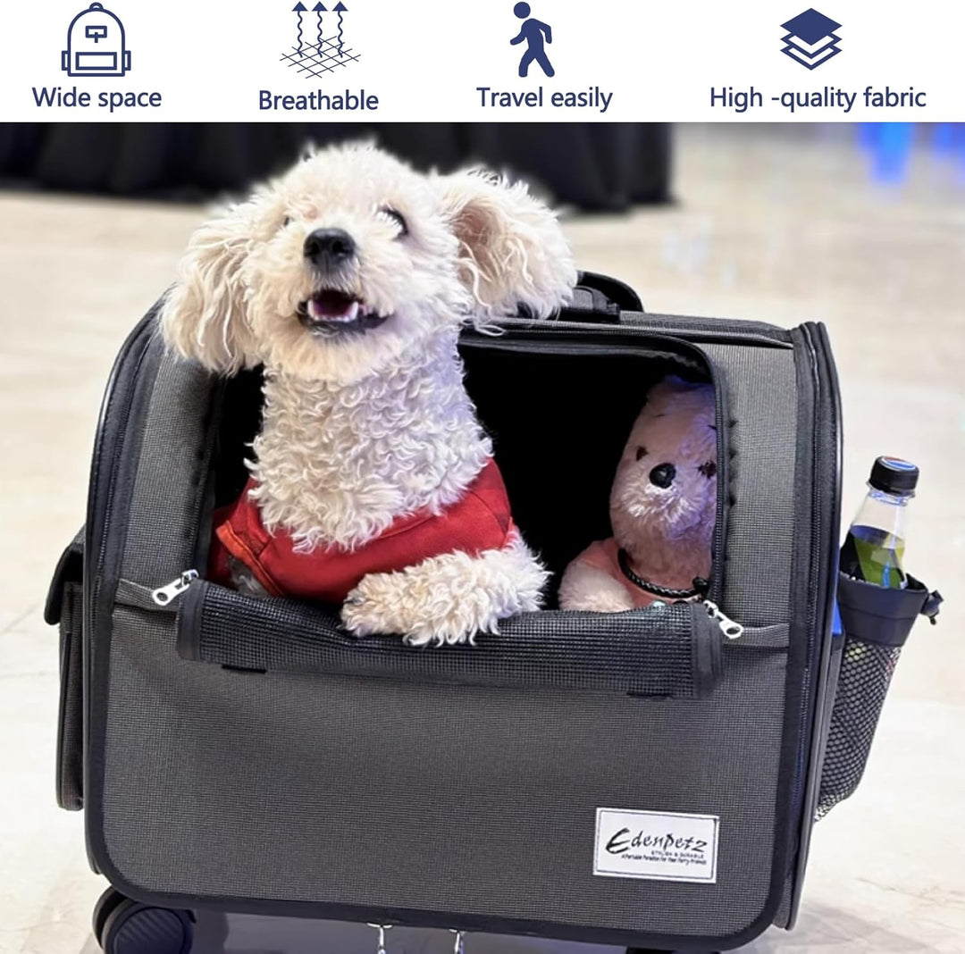 Galatée Reisetasche Für Hunde Mit Abnehmbaren Rollen, Von Fluggesellschaften Zugelassene Transportbo