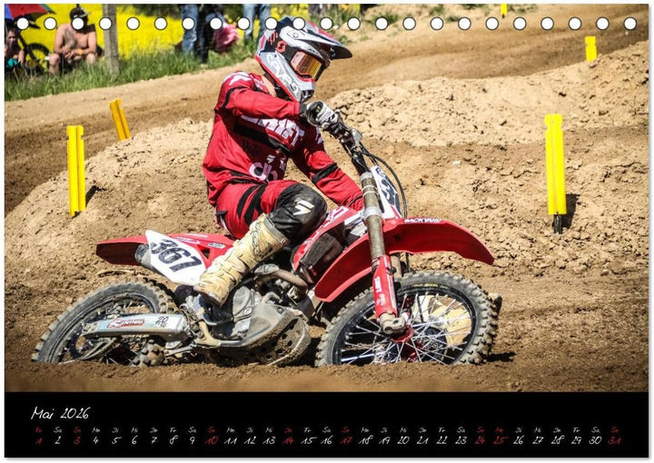 Motocross Racing 2026 (Tischkalender 2026 DIN A5 quer), CALVENDO Monatskalender: Actionreiche Fotos
