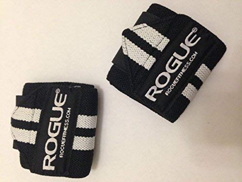 Rogue Fitness-Handgelenkbandagen Schwarz/Weiss 12"