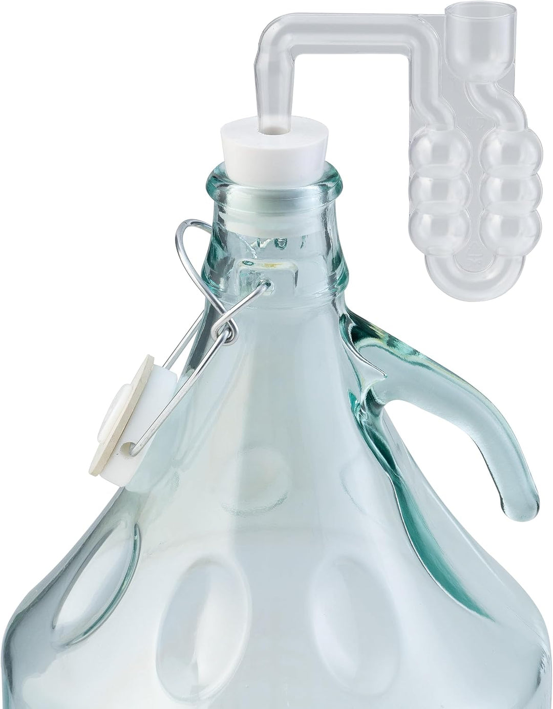 lilawelt24 6X 5L Flasche mit Bügelverschluss +Gummistopfen + Gärröhrchen/Gärballon Set Weinballon Gä