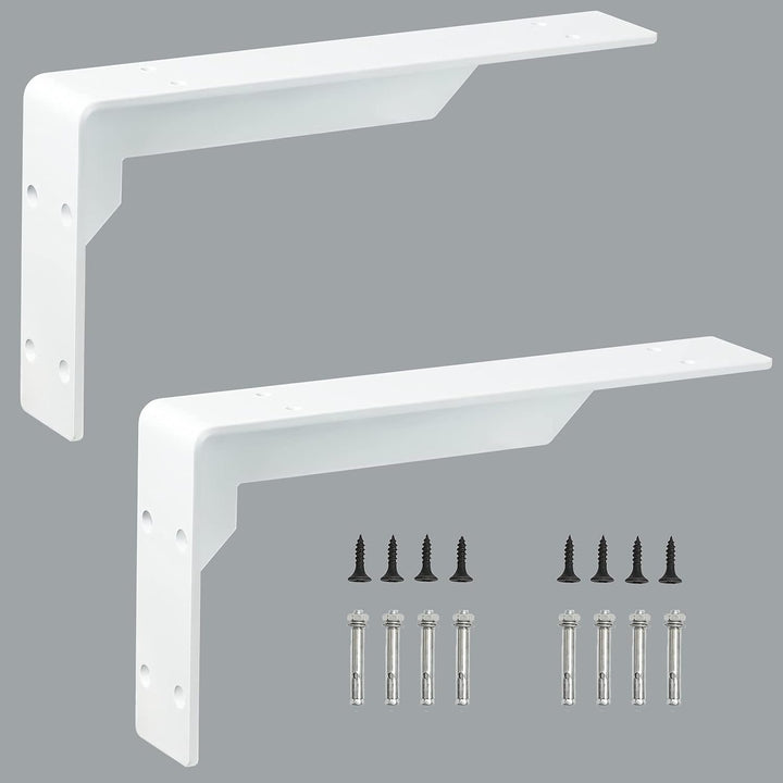 Ihomepark Schwarze Regalhalterung, breiter Eckwinkel Schwerlastträger Tragkraft 150 kg Wandhalterung