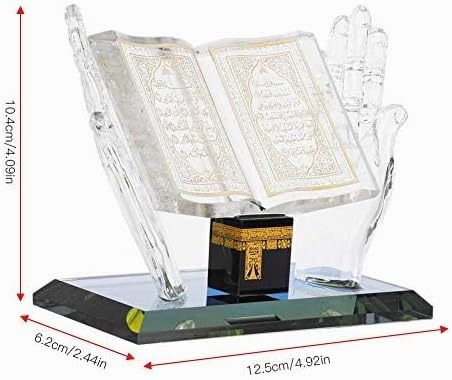 Hztyyier 4.09inch Muslim Kristall Sammlerfiguren für Home Desktop Decor Islamische Gebäude Handwerk