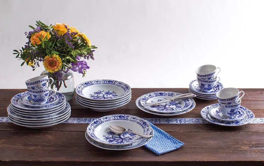 KAHLA 173406A72067C Rossella Zwiebelmuster Suppenteller 22 cm | Salatteller mit Zwiebelmuster Dekor