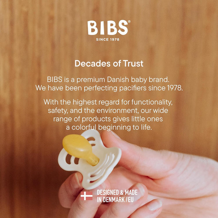 BIBS Couture Schnuller 2er-Pack, BPA-frei, Kiefergerechte Form. Silikon, Hergestellt in Dänemark. 6-
