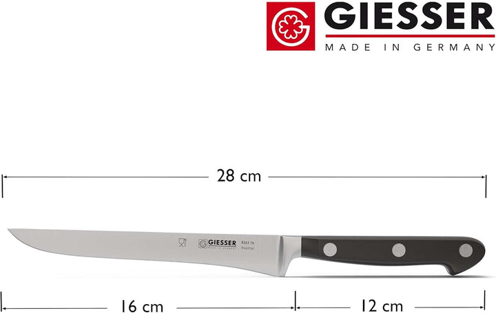 Giesser seit 1776 - Made in Germany - Ausbeinmesser geschmiedet schwarz Skyline black, 16 cm, geniet
