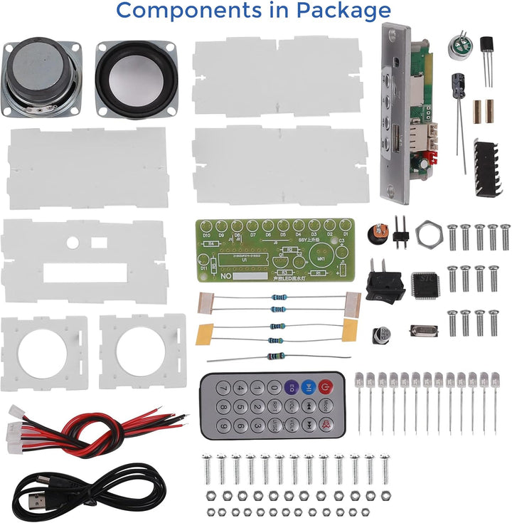 DIY Lautsprecher Box Kit Löt bausatz Lernen Tragbare Elektronische Sound-Verstärker mit LED Home Ste