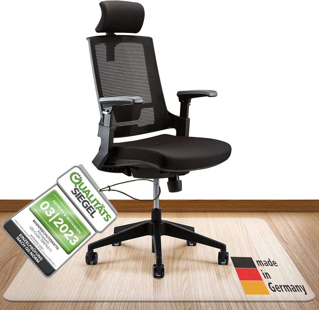 Bodenschutzmatten Bürostuhl versch. Grössen - Unterlage rutschfest in milchweiss (Transparent milchi