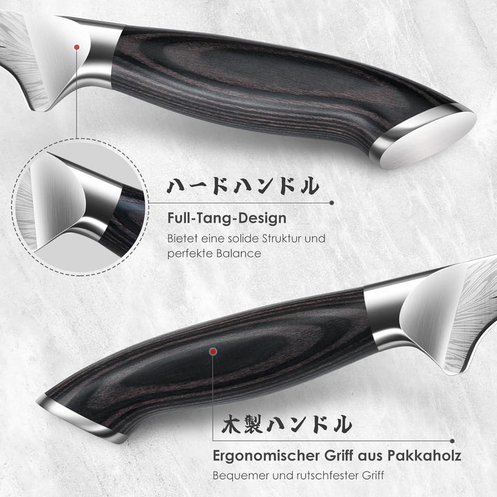 SANMEIHO Filetiermesser aus Pulverstahl, Japanisches Filetiermesser Fisch 18cm, Professionelles Fisc
