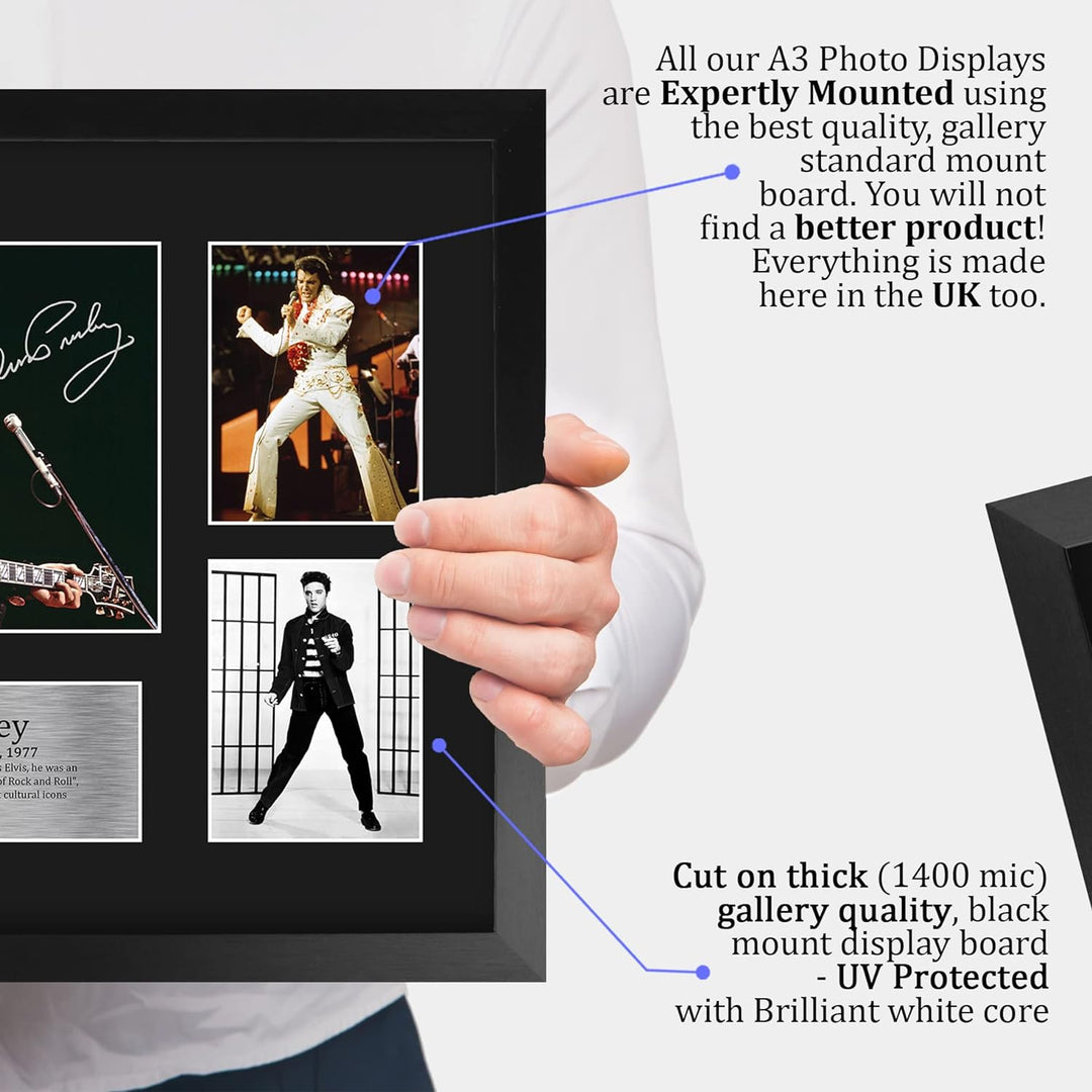 HWC Trading FR A3 Elvis Presley Musician The King Geschenke Gedruckt Signiert Autogramm Bild Für Mus