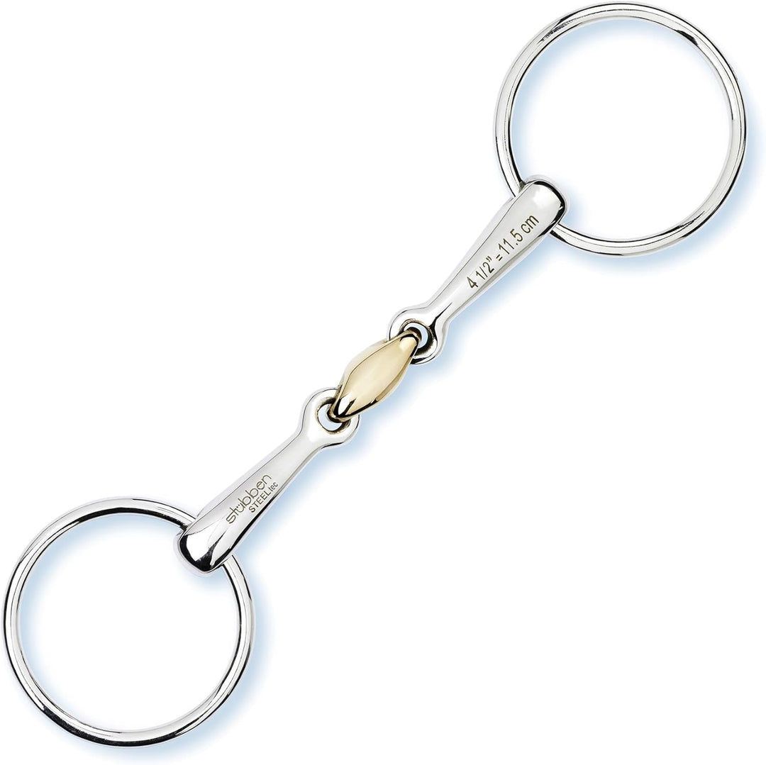 Stübben Gebiss 2220 Wassertrense/Unterlegtrense doppelt gebrochen 12,5 cm - 14 mm - Sweet Copper Mit