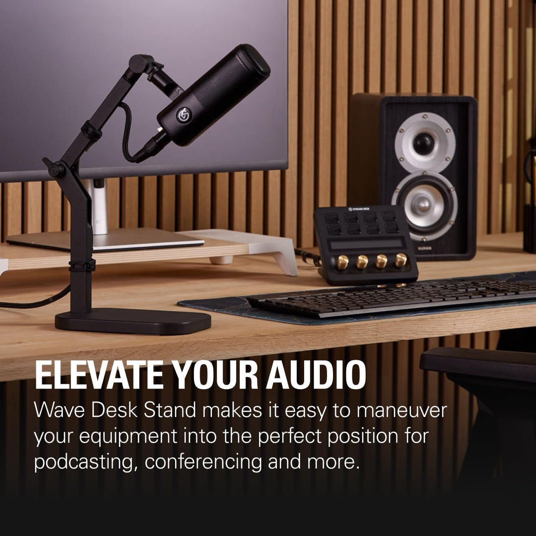 Elgato Wave Desk Stand – Verstellbarer Mikrofonständer, kompatibel, HyperX, Rode, Fifine, Shure und