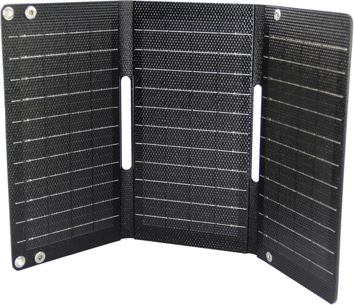 Trag- und Faltbares Solar-Ladegerät, 10 Watt, lädt Handys und Tablets Fernab jeder Steckdose, mit 2