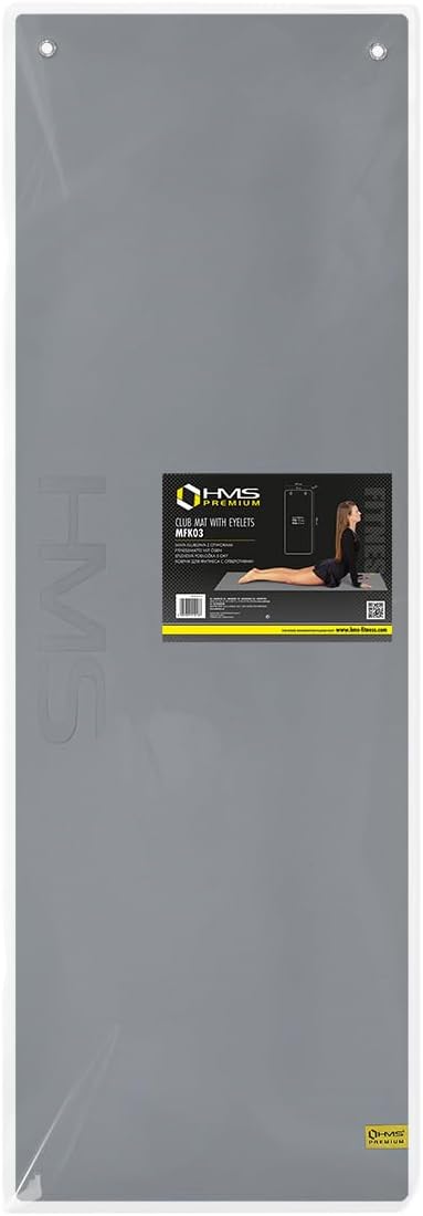 HMS Club Fitnessmatte mit Löchern MFK03 grau-schwarz