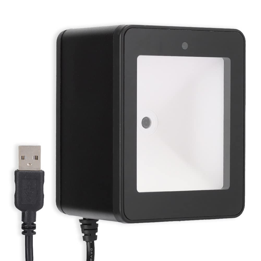 ASHATA Desktop Barcode Scanner, 360° Barcode Scanner, QR Code Scan Plattform, CMOS Supermarket Mobil