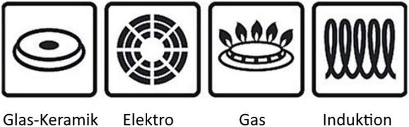 Silit Elegance Line Topfset Induktion 4-teilig, Kochtopf Set mit Glasdeckel, Silargan Funktionskeram