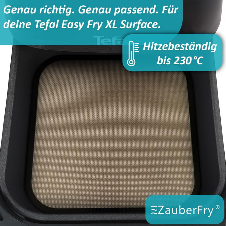 Dauerbackmatte Silikon Backmatte kompatibel mit Tefal Easy Fry XL Surface, Antihaft, Silikonmatte, L