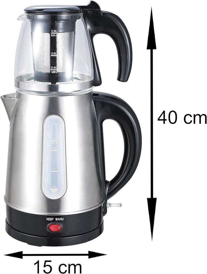 Teekocher | 100% BPA-Frei | 2200 Watt | Überhitzungsschutz | Kalkfilter | Sicherheitsglas | Teemasch