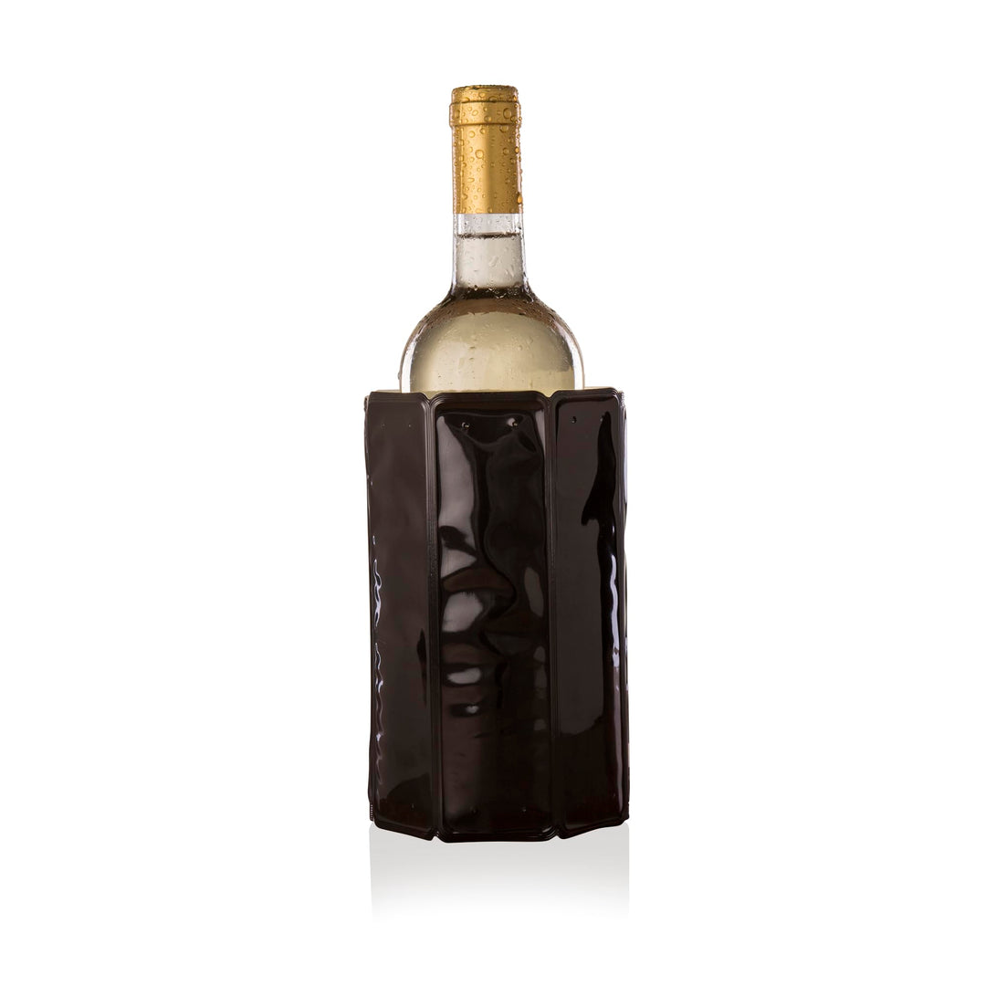 Vacu Vin Weinkühler, flexibel, wiederverwendbar, schwarz, für effiziente Kühlung von Standardflasche