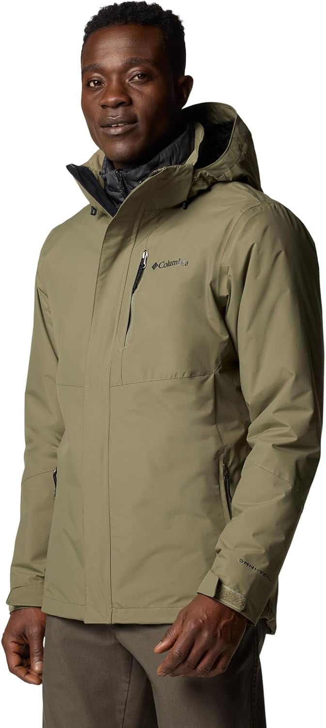Columbia Herren 3 In 1 Jacke, Schwarz, L, Stone Green