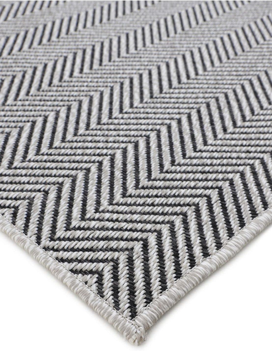 carpetfine In- und Outdoor Teppich Boho Rund Beige Flachgewebeteppich Ø 120 cm | Moderner Teppich We