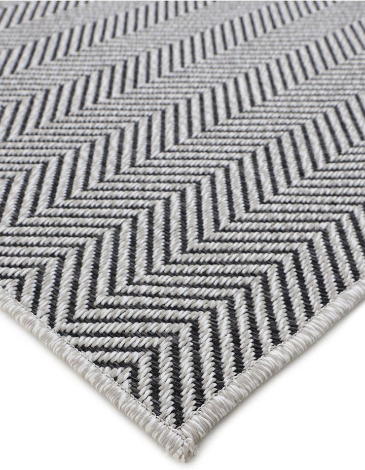 carpetfine In- und Outdoor Teppich Boho Rund Beige Flachgewebeteppich Ø 120 cm | Moderner Teppich We