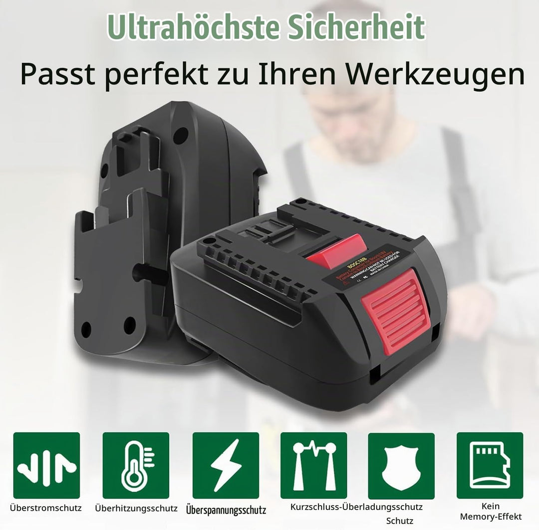 BOSC18B Batterieadapter für Bosch PBA auf GBA, Akkuadapter für Bosch PBA/PSB/PSR Akku auf Profession