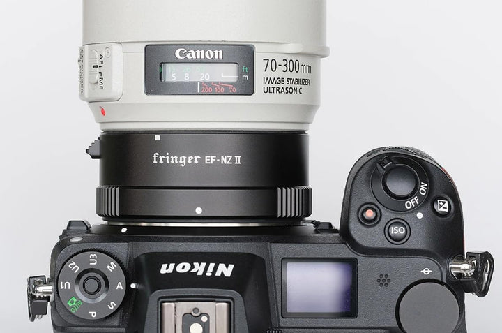 Fringer EF-NZ II Objektivadapter Autofokus Ring Eingebaute elektronische Blende Kompatibel mit Canon