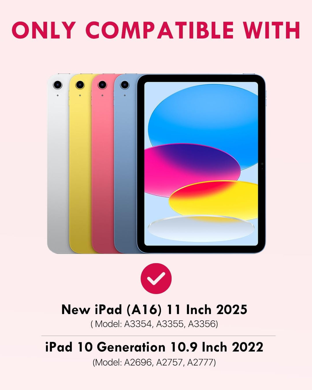 MoKo Hülle mit Tastatur für iPad A16 11 Generation 2025/10 Generation 2022(11/10.9 Zoll),TPU Schutzh