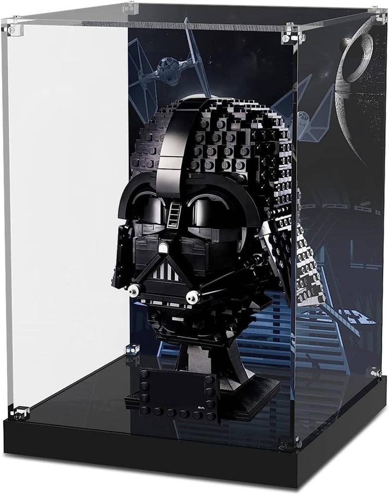 cooldac Acryl Vitrine Box für Lego Darth Vader Helm 75304 Modellset Staubdicht Transparent Klar Disp